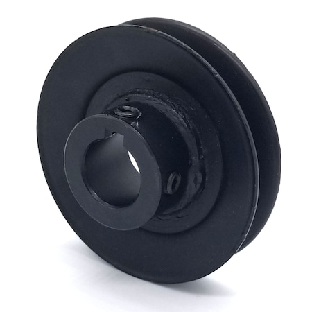 Terre Products V-Groove Drive Pulley - 3.5'' Dia. - 22mm Bore - Steel 135022